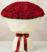 Букет 101 Красная роза Милано в Пушкино