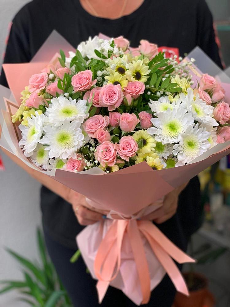 Букет цветов из: Розы и Хризантемы в Пушкино