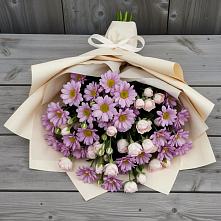 Букет цветов из:  Розы и Хризантемы в Пушкино