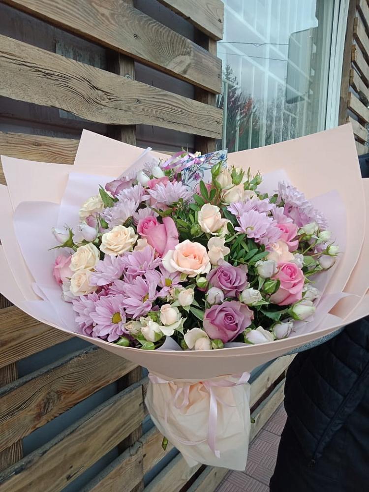 Букет цветов из: Розы и Хризантемы в Пушкино