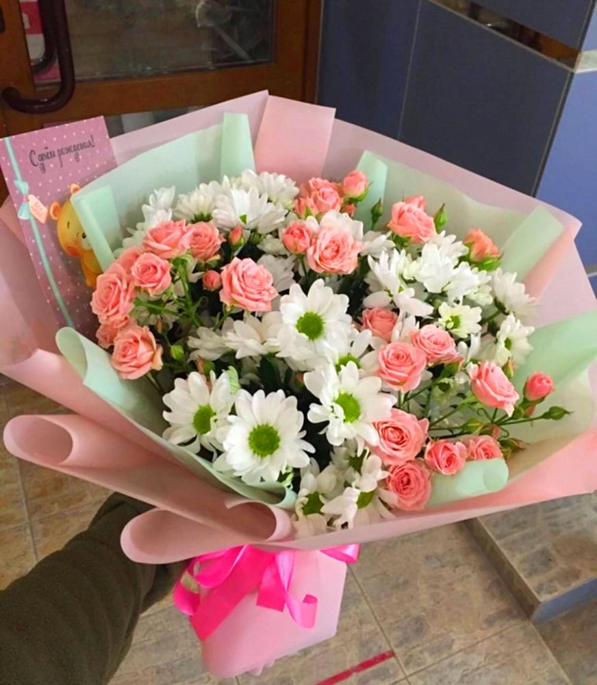 Букет цветов из: Розы и Хризантемы в Пушкино