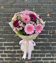 Букет цветов из:  Герберы и Хризантемы в Пушкино