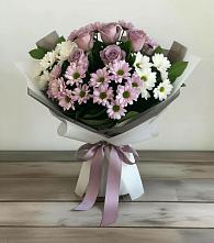 Букет цветов из:  Хризантемы и Розы в Пушкино
