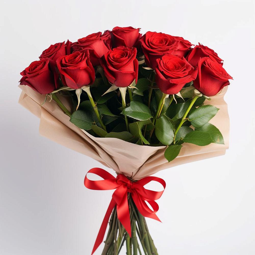 Букет 11 Красных роз Эдлесс Лав в Пушкино