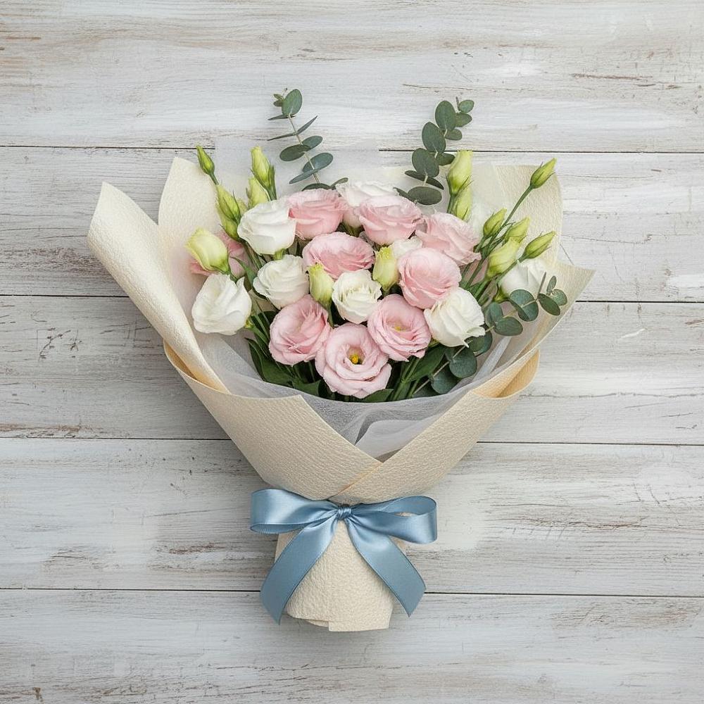 Букет цветов из: Лизиантусы в Пушкино